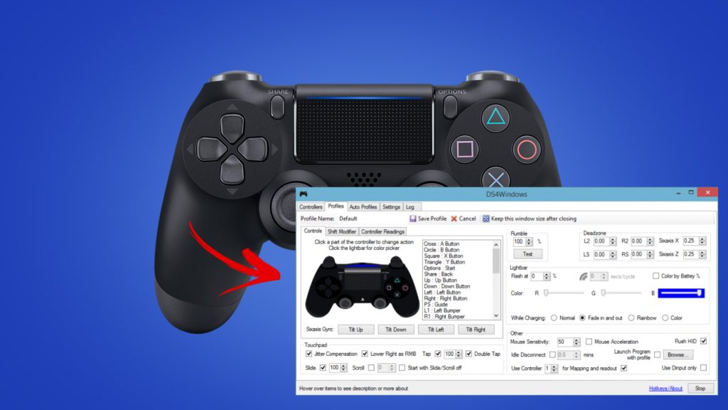 Make PS4 Controller Vibrate Using DS4 Windows 